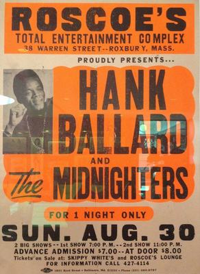 Hank Ballard and The Midnighters Concert Poster Hank Ballard and The Midnighters Concert Poster